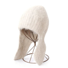 Load image into Gallery viewer, Cozy Rabbit Fur Fur Ear Flap Cap Soft Windproof Angora Knitted Hat Warm Skullies Beanies Winter Season
