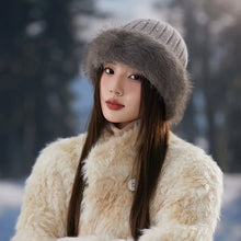 Load image into Gallery viewer, Thickening Winter Women's Warm Fur Hat Without Brim Cold-proof Warm Ear Protection Fisherman Caps Warming Tools Baseball Cap
