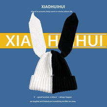Load image into Gallery viewer, 1pc Winter Warm Y2K Knitted Hats for Women,outdoor Warm Soft Thick Beanies with Cute Rabbit Ear Skullies Personality Casual Caps
