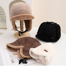 Load image into Gallery viewer, Casual Windproof Winter Hat Velvet Lining Warm Earflaps Hat Thickened Russian Hat For Women
