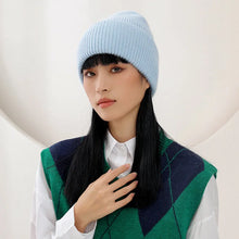 Load image into Gallery viewer, Men's and women's cold hats, winter hats, women's windproof pullover knitted hats, versatile and warm woolen hats
