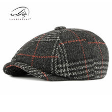 Load image into Gallery viewer, Autumn Winter Men's Newsboy Hat Wool Blend Male Beret Men And Women England Gatsby Retro Hat Driver Flat Cap
