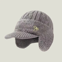 Load image into Gallery viewer, Fashion Middle-aged Mother Hat Bowknot Windproof Knitted Peaked Hat Thickened Keep Warm Bomber Hat Winter
