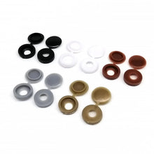 Load image into Gallery viewer, 100pcs/bag Plastic Self Tapping Screw Bolt Nail Nut Decorative Cap Protective Cover Hide Foldable Hinged for Furniture Car
