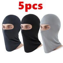 Load image into Gallery viewer, 5 Pieces Balaclava Men Motorcycle Face Mask Summer Ice Silk Motocross Riding Mask Sun UV Protection Motorcycle Headwear Mask
