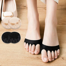 Load image into Gallery viewer, 4/6/8Pcs Five Toes Forefoot Pads for Women High Heels Half Insoles Foot Pain Care Absorbs Shock Socks Toe Pad Massaging Toe Pad

