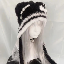 Load image into Gallery viewer, Spicy Girls Fluffy Gothic Harajuku Hat Knitted Little Bone Cross Star Punk Lolita Hat Y2K Style Beanie Hat
