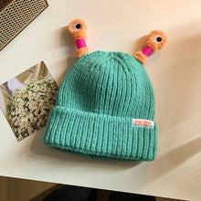Load image into Gallery viewer, Cute Cartoon Quirky Light-emitting Tentacle Knitted Hat Parent-child Models Warm Wool Cap Eyes Light-emitting Beanie Monster Hat
