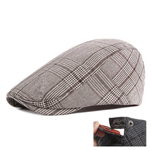 Load image into Gallery viewer, Men's Women's Beret Herringbone Flat Ivy Newsboy Hat Wool Blend Gatsby Cabbie Adjustable Cap

