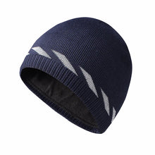 Load image into Gallery viewer, High Visibility Safety Beanie Reflective Knit Ribbed Hats Warm Winter Bonnets for Night Running Hiking Cycling
