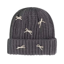 Load image into Gallery viewer, Warm Ear Protection Bow Knitted Hat Cold-proof Korean Style Pullover Hat Cute Bow Thick Bow Winter Hat Autumn
