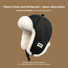 Load image into Gallery viewer, Gifts Thick Women's Winter Lei Feng Hat Ear Protection No Eaves Skiing Bomber Cap Embroidered Warm Down Cotton Hats
