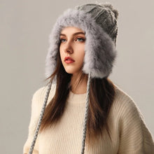 Load image into Gallery viewer, New Knitted Knitted Hat Pompom Warm Ear Protection Hat Coldproof Fur Balls Lei Feng Hat Autumn and Winter
