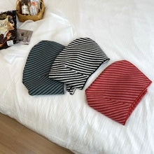 Load image into Gallery viewer, Coldproof Striped Scarf Hat Wool Yarn Neck Warmer Hooded Hat Windproof Knitted Warm Shawl Neck Beanie Women Wear

