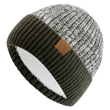 Load image into Gallery viewer, New Unisex Two-Tone Winter Hats Add Fur Lined Men And Women Fashion Warm Beanie Cap Casual Winter Knitted Hats
