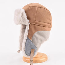 Load image into Gallery viewer, Vintage Waterproof Russian Bomber Cap Windproof Warm Ski Hat Earflap Design Russian Style Earflap Hat Unisex
