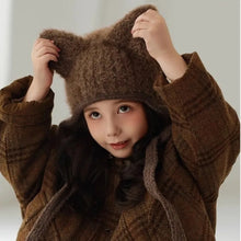 Load image into Gallery viewer, New Winter Knitted Hat Warm Cartoon Beanie Cap with Cat Ears Unisex Bonnet Hats For Girls Boys
