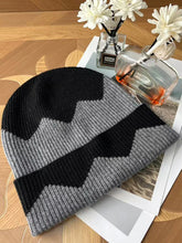 Load image into Gallery viewer, 100% Cashmere  Knitted Beanies Patchwork Color Trawler Women Men Autumn Winter Hat Soft Warm Fisherman Hair Bonnet Premium
