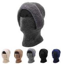 Load image into Gallery viewer, Fashion Winter Pullover Hat Knitted Warm Scarf Integrated Hat Windproof Thickened Ski Cycing Mask All-in-one Skullcap
