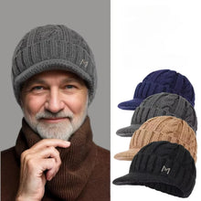 Load image into Gallery viewer, 1pc Unisex Winter Warm Fleece Beanie hat,Trendy Casual Outdoor Running  Knit Dandy Pullover with Brim,Suitable for Skiing,sports
