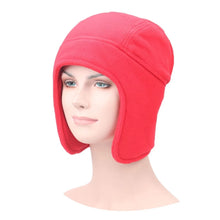 Load image into Gallery viewer, Winter  Fleece Lined Thermal Skull Cap Windproof Cycling Beanie Hat Ear Flap Cap with Ear Warmer Covers Hat for Men Women
