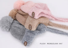 Load image into Gallery viewer, 3-10Y Boys &amp; Girls Warm Winter with Soft Lining Cozy Outdoor &amp; Casual Plush Bear Hooded Hat - Cute Cartoon Bear Ears,
