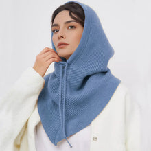 Load image into Gallery viewer, Winter Balaclava Hat Scarf  for Women Knitted Hooded Caps Outdoor Warm One-Piece Neck Collar Beanies Hats for Girls

