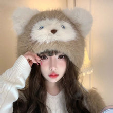 Load image into Gallery viewer, Cute Cat Ear Hat Windproof Soft Earflap Bonnet Hat Ear Protection Thick Warm Hooded hat
