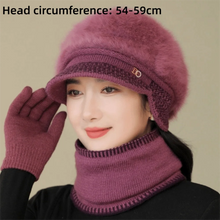 Load image into Gallery viewer, Fashion Warm Knitted Hat Windproof Cold Proof Pullover Hat Thickned Duck Tongue Hat Women
