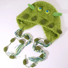 Load image into Gallery viewer, Fashion Cartoon Animal Horn Knitted Hat Thickened Windproof Pullover Hats Ear Protection Beanies Hat For Woman Girls
