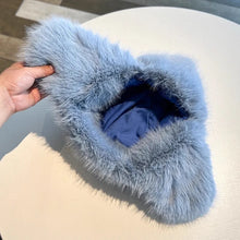 Load image into Gallery viewer, Thicken Winter Faux Fur Mink Plush Lei Feng Hat for Women Outdoor Skiing Cycling Cap Warm Ear Protection Cold Proof Russian Hat
