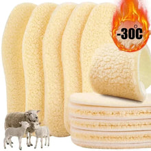 Load image into Gallery viewer, Insole Natural Lamb Fleece s Men Women Winter Keep Warm  Soft Wool Thicken pad Cashmere s Insert Thermal  Pads shoe pads

