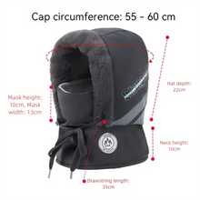 Load image into Gallery viewer, Casual Winter Balaclava Hat Thickened Windproof Ear Protection Hat Keep Warm Neck Warmer Beanies Cap Outdoor
