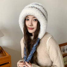 Load image into Gallery viewer, Outdoor Thickened Knitted Warm Hat Colorful Fluffy Fleece Hat Winter Breathable Ear Protection Cap Sports Cap
