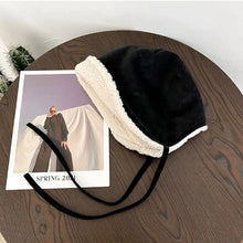 Load image into Gallery viewer, Multicolor Ear-flap Lenin Cap Suede Earflap Protection Fleece-lined Basin Hat Windproof Cold Protection Ear Protection Hat
