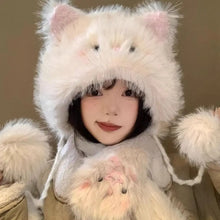 Load image into Gallery viewer, New Thickened Warm Hat Soft Windproof Ear Protection Cap Cute Cat Winter Warm Cap Winter
