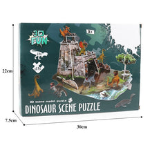 Load image into Gallery viewer, Jurassic Dinosaur Model 3D 3D Puzzle Model Scene Decoration Double Ridge Dragon Dragon Tyrannosaurus Rex Animal Model Children's Educational Toys
