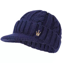 Load image into Gallery viewer, Big Size 65cm Keep Warm Beanies for Men Outdoor Short Brim Duck Tongue Cap Winter Plush Thick Fried Dough Twists Knitting Hat
