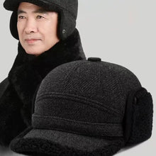 Load image into Gallery viewer, Casual Fleece Lined Elderly Fleece Hat Windproof Extra Thick Ear Protection Cap Cold-Proof Warm Winter Warm Cap Autumn Winter
