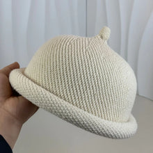 Load image into Gallery viewer, Fashion Solid Color Knitted Melon Skin Hats with Short Brim Keep Warm Knitted Hat Skull Cap Winter
