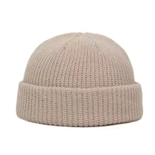 Load image into Gallery viewer, Casual Korean Style Knitted Hats Flanged Warm Skullcap Short Melon Cap Autumn and Winter
