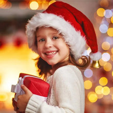 Load image into Gallery viewer, Christmas Santa Hat For Adults And Kids Unisex Velvet Cozy Long Plush Red Xmas Hats 2025 New Year's Holiday Party Supplies
