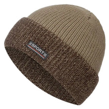 Load image into Gallery viewer, Two Tone Winter Hat Fur Lined Flanging Cap Stylish Soft Beanie Hats For Men Women Warm Thick Outdoor Ski Sports Hat
