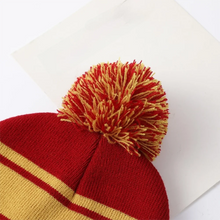 Load image into Gallery viewer, Casual Pom-Pom Beanie Cap Cozy Striped Thick Warm Winter Hat Ear Protection Soft Knitted Hat
