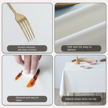 Load image into Gallery viewer, Rectangular Tablecloth Imitation Leather PU Material Table Cloth Waterproof and Oilproof and Heatproof Solid Color Tablecloth
