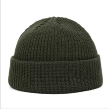 Load image into Gallery viewer, Casual Korean Style Knitted Hats Flanged Warm Skullcap Short Melon Cap Autumn and Winter
