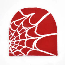 Load image into Gallery viewer, Spider Web Design Knit Beanie Hat Unisex Warm Skullies for Cold Weather Outdoor
