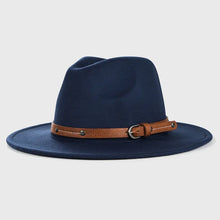 Load image into Gallery viewer, NEWWool Fedora Hat For Women Men Winter Autumn Fashion Church Jazz Hats Viking British Flat Brim Felt Hat Outdoor Casual Fedoras
