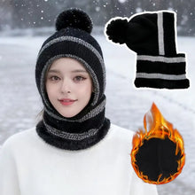 Load image into Gallery viewer, Fashion Windproof Winter Hat Warm Knitted Balaclava Ski Mask Full Face Neck Warmer Mask Hat Scarf Set Unisex
