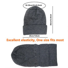 Load image into Gallery viewer, Women's Winter Hat 100% Pure Wool Knitted Satin Line 2 Layer Soft Warm Sleep Cover Beanies Elastic Fashion Slouchy SKi Cap Men
